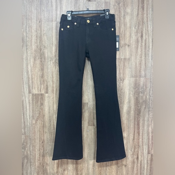 True Religion Joey Mid Rise Flare Black Jeans - Picture 1 of 10